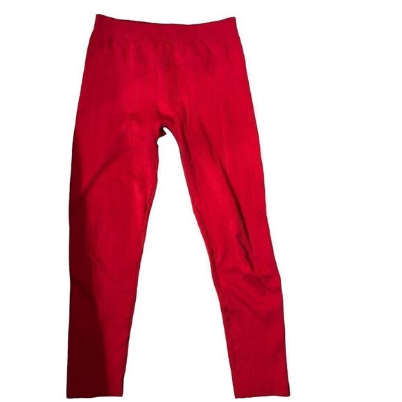 Faded Glory red flannel type leggings stretchy Christmas pants size XL - Picture 5 of 6